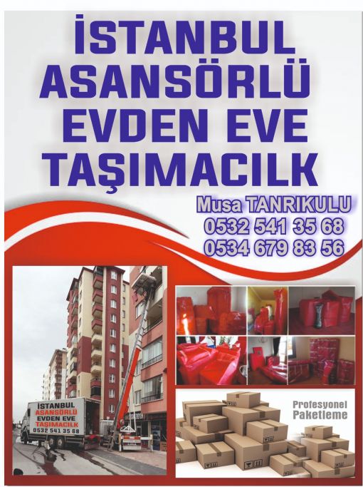 İstanbul asansörlü evden eve taşımacılık